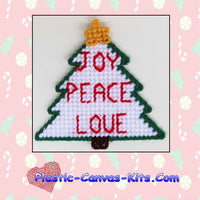 Joy, Peace, Love Christmas Tree Ornament