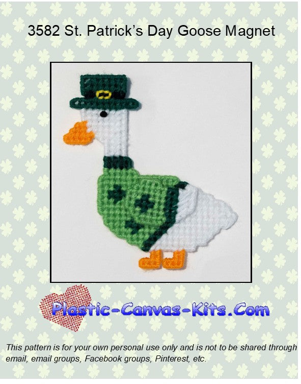 St. Patrick's Day Goose Magnet