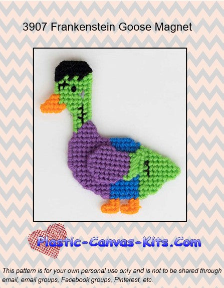 Frankenstein Porch Goose Magnet