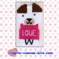 Puppy in Valentine Sweater Magnet