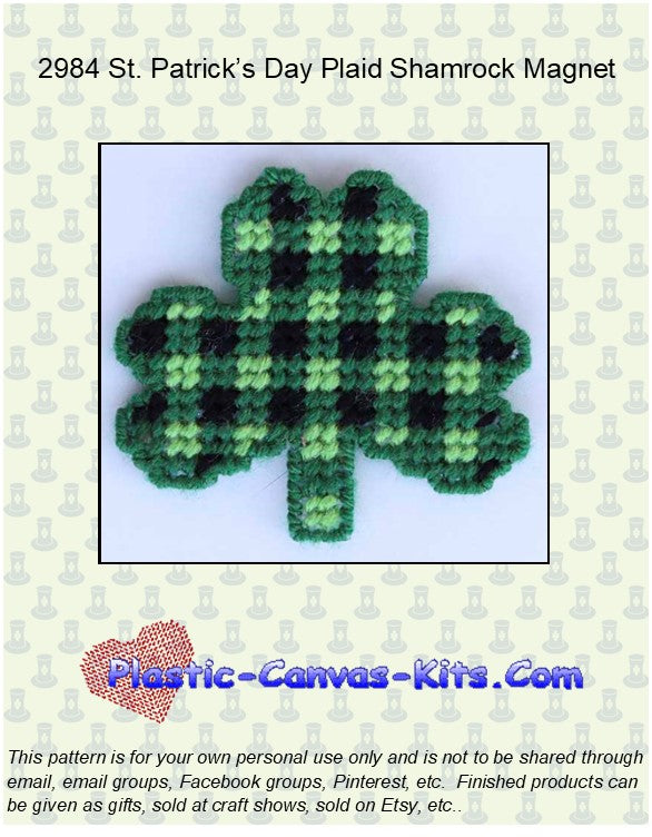 Plaid Shamrock Magnet