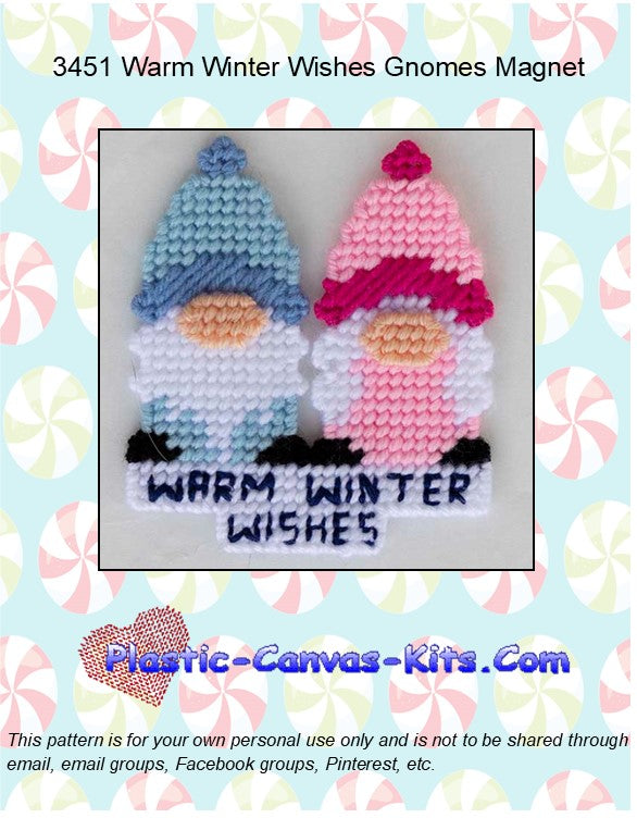 Warm Winter Wishes Gnomes Magnet