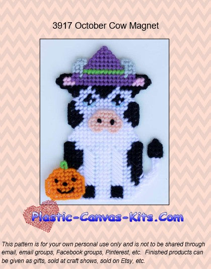 October Cow Magnet