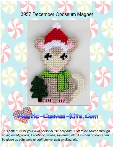 December Opossum Magnet