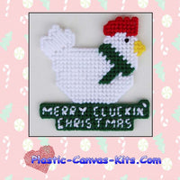 Merry Cluckin' Christmas Chicken Ornament