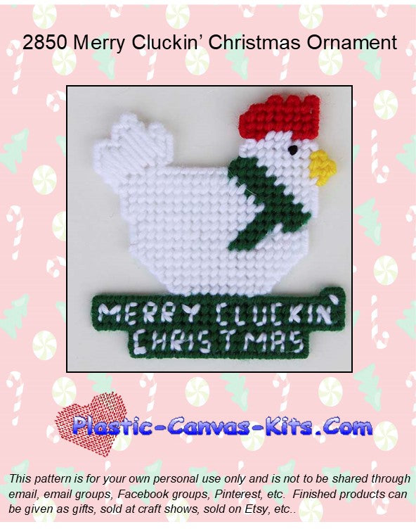 Merry Cluckin' Christmas Chicken Ornament