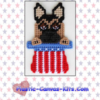 Patriotic German Shepherd Magnet