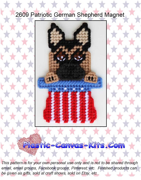 Patriotic German Shepherd Magnet