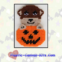 Monkey in Halloween Pumpkin Magnet