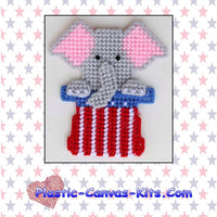 Patriotic Elephant Magnet