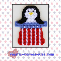 Patriotic Penguin Magnet