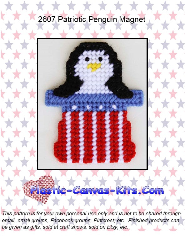 Patriotic Penguin Magnet