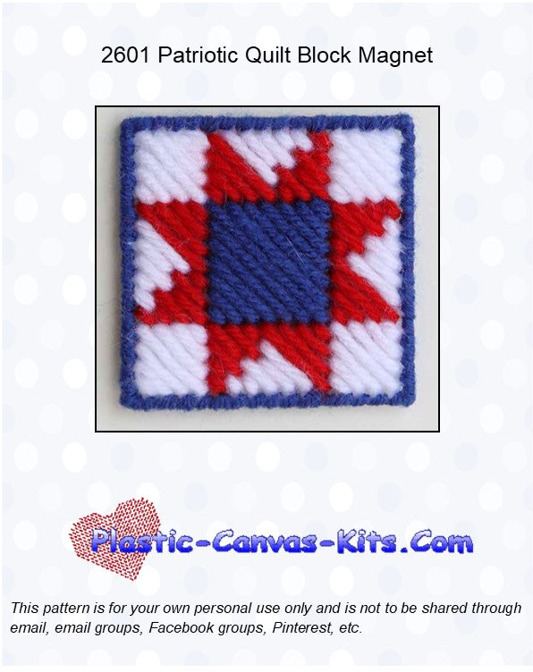 Patriotic Quilt Block Magnet