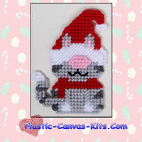 Santa Gnome Cat Christmas Ornament