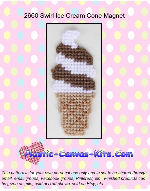 Swirl Ice Cream Cone Magnet