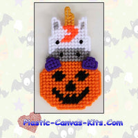 Unicorn in Halloween Pumpkin Magnet