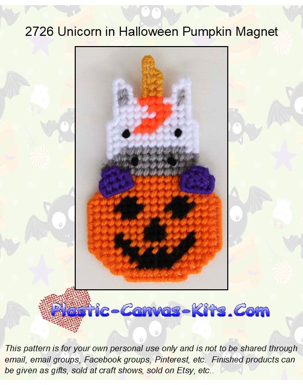 Unicorn in Halloween Pumpkin Magnet