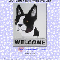 Boston Terrier Welcome Sign