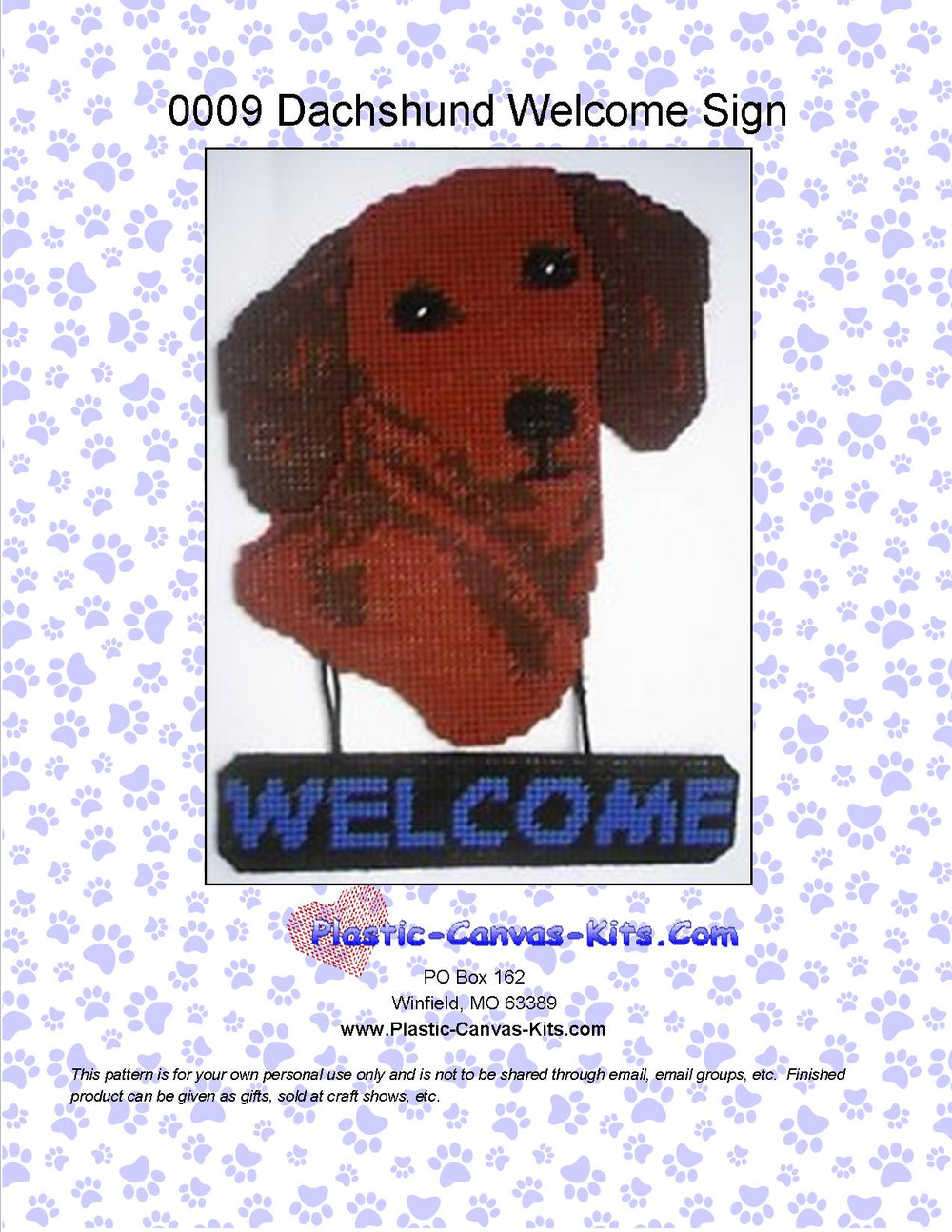 Dachshund Welcome Sign