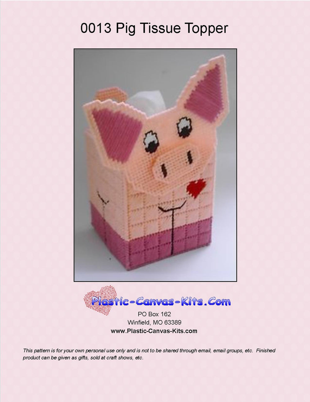 Pig 3-D Tissue Topper