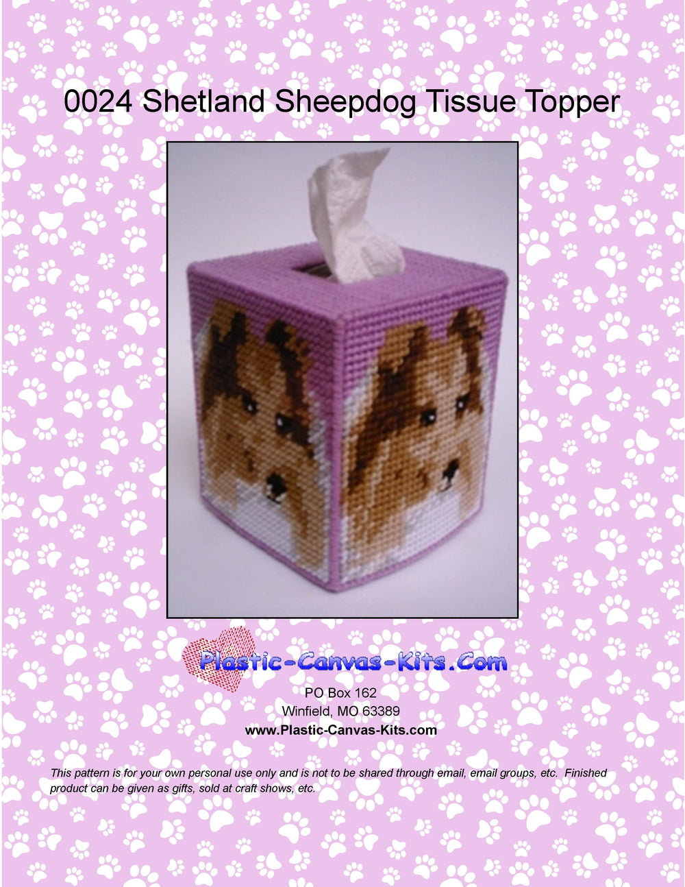 Shetland Sheepdog Tissue Topper