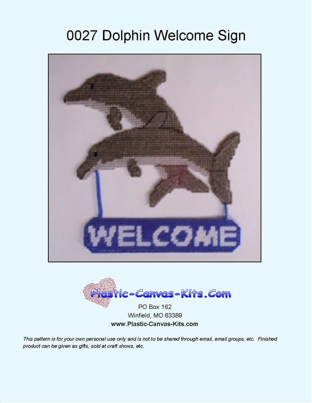 Dolphin Welcome Sign