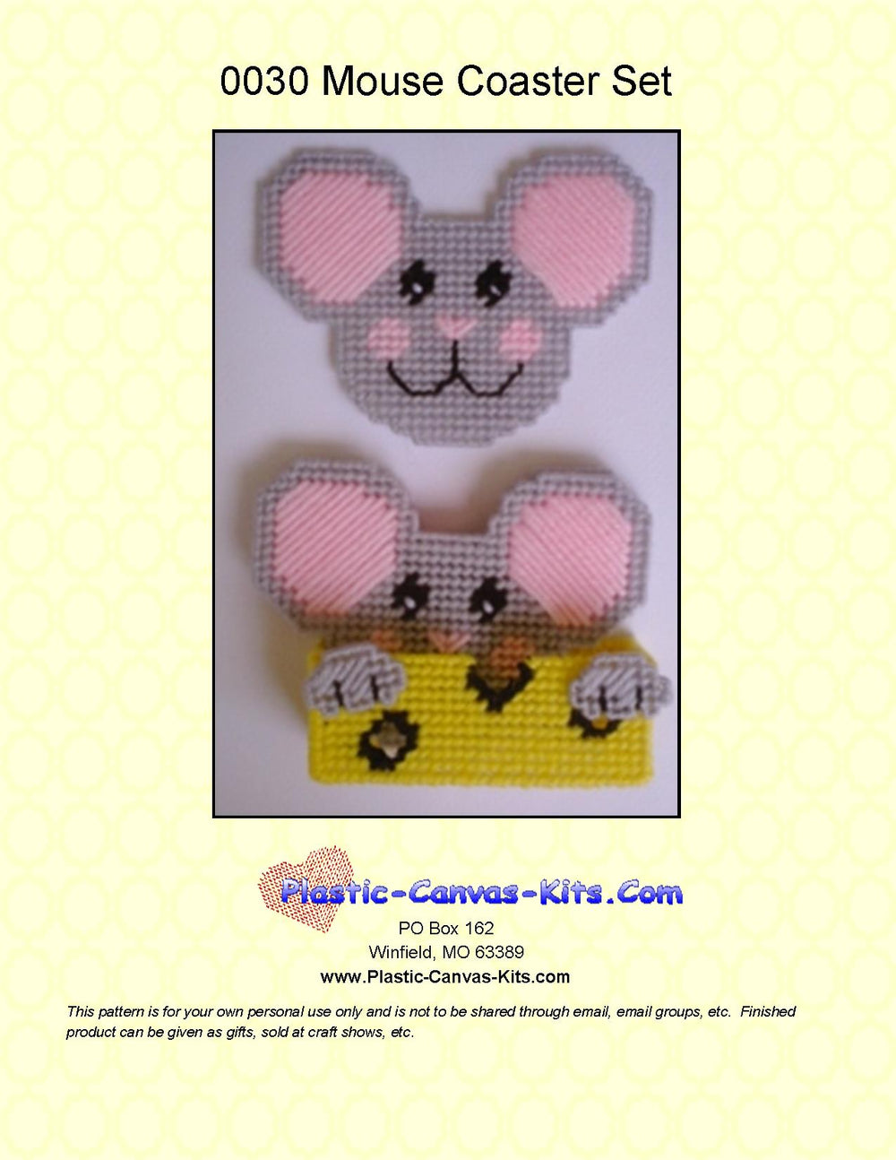 Mouse and Cheese Coaster Set