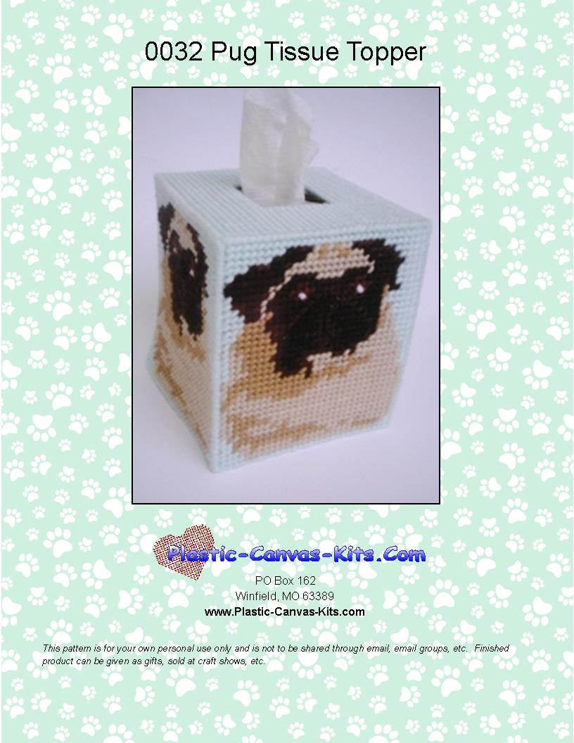 Plastic Canvas-Pomeranian Tissue Topper