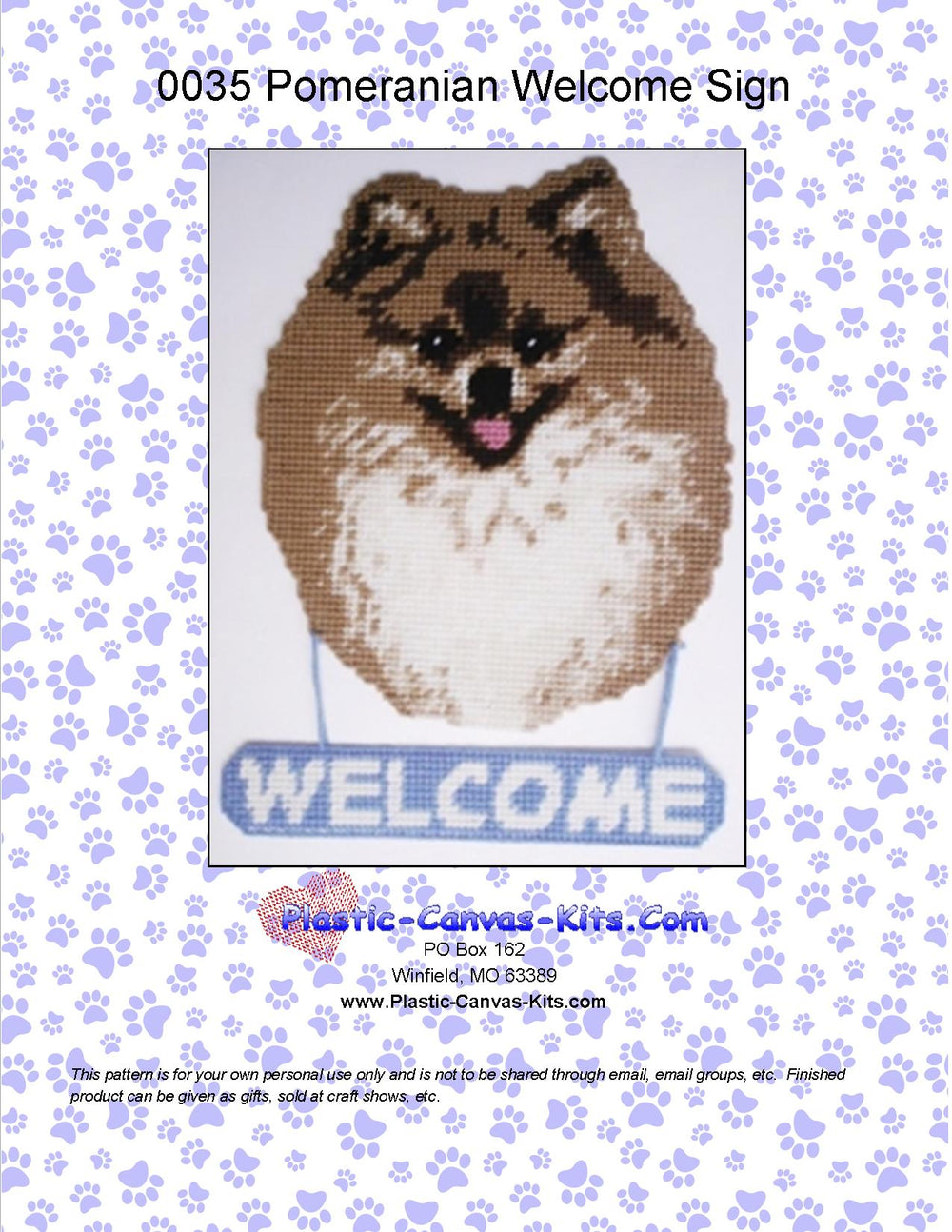 Pomeranian Welcome Sign