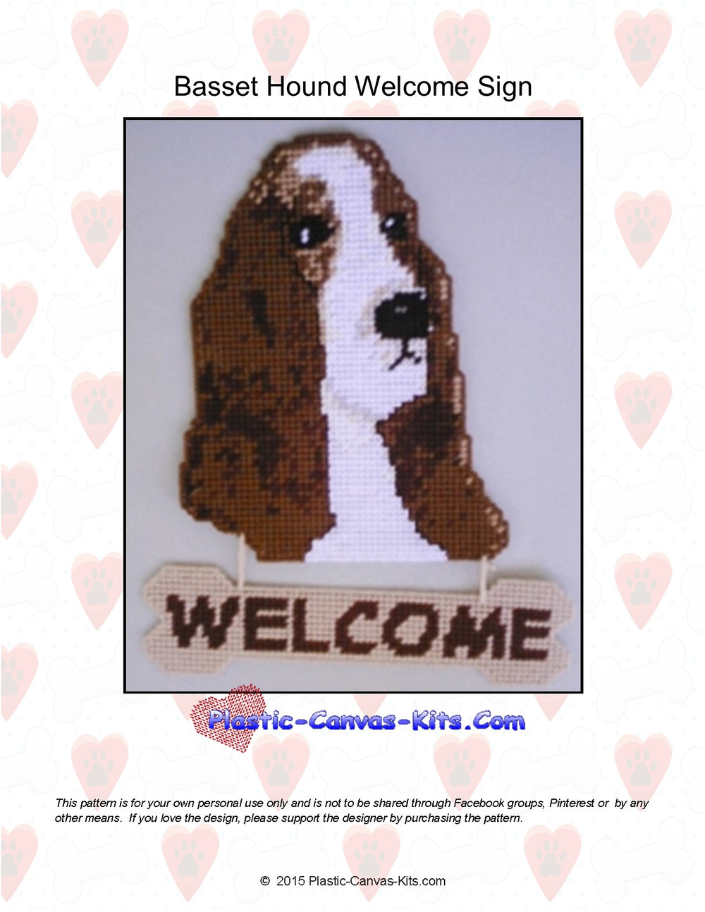Basset Hound Welcome Sign