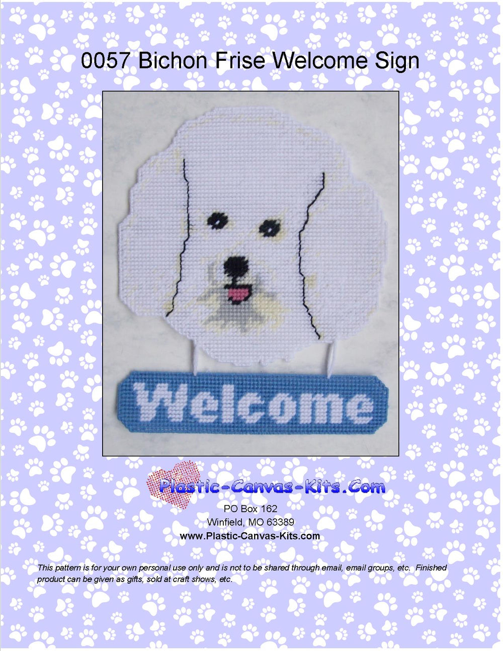 Bichon Frise Welcome Sign