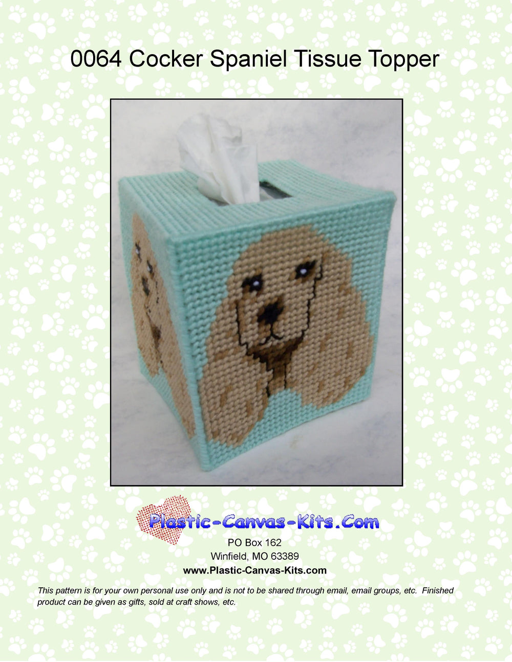 Cocker Spaniel Tissue Topper