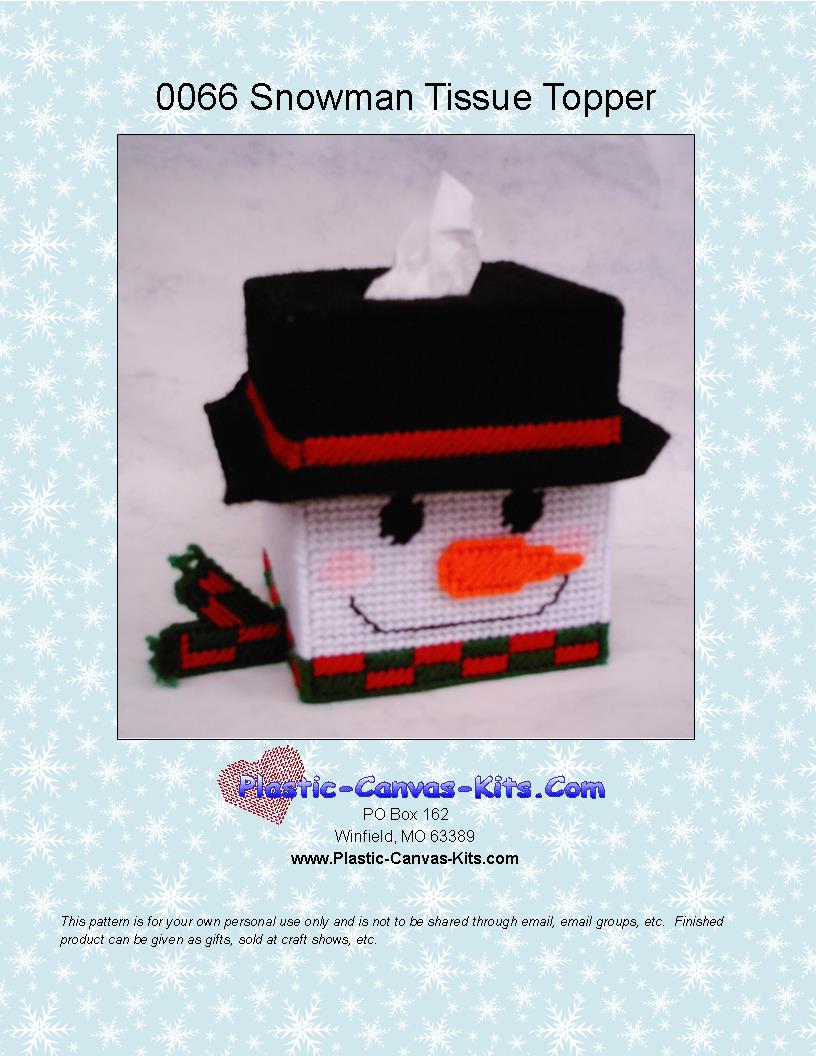 Snowman Face Tissue Topper
