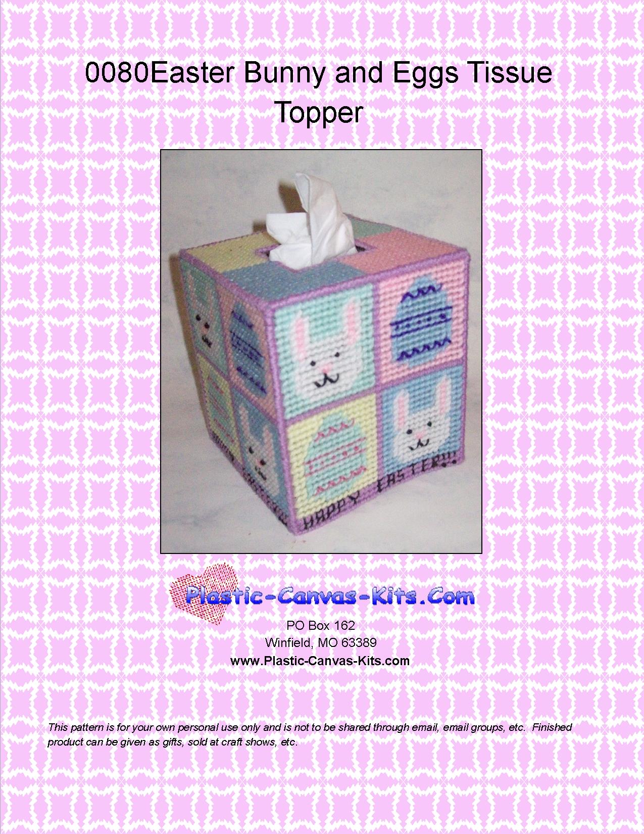 Spring Bunny Plastic Canvas Tissue Box Cover Kit