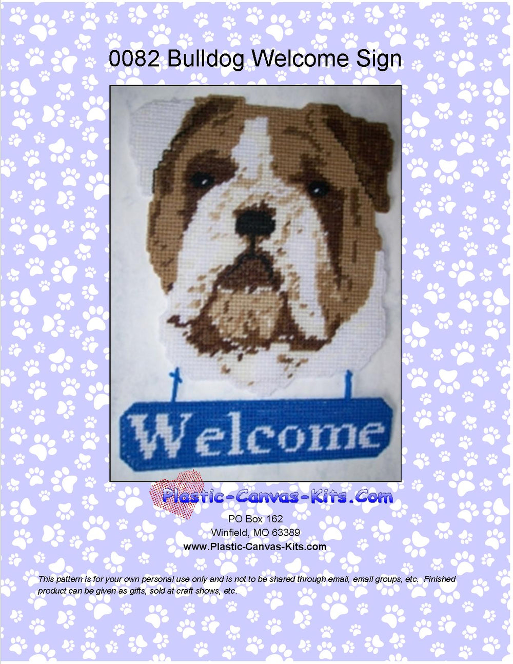 Bulldog Welcome Sign