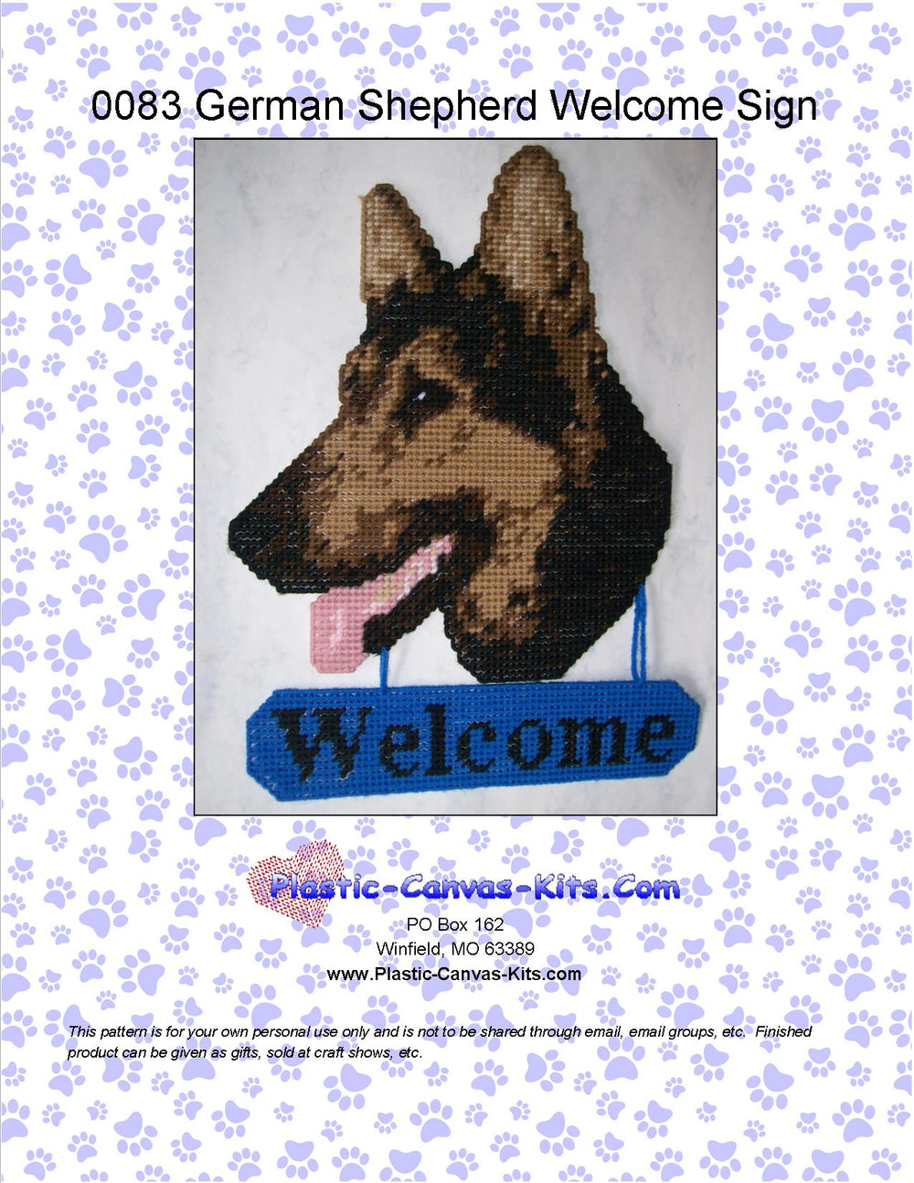German Shepherd Welcome Sign