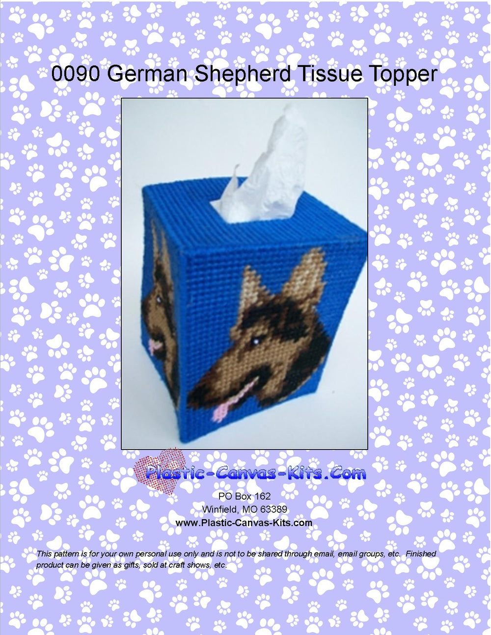 German Shepherd Tissue Topper