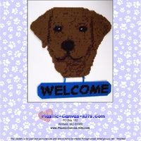 Chocolate Labrador Retriever Welcome Sign