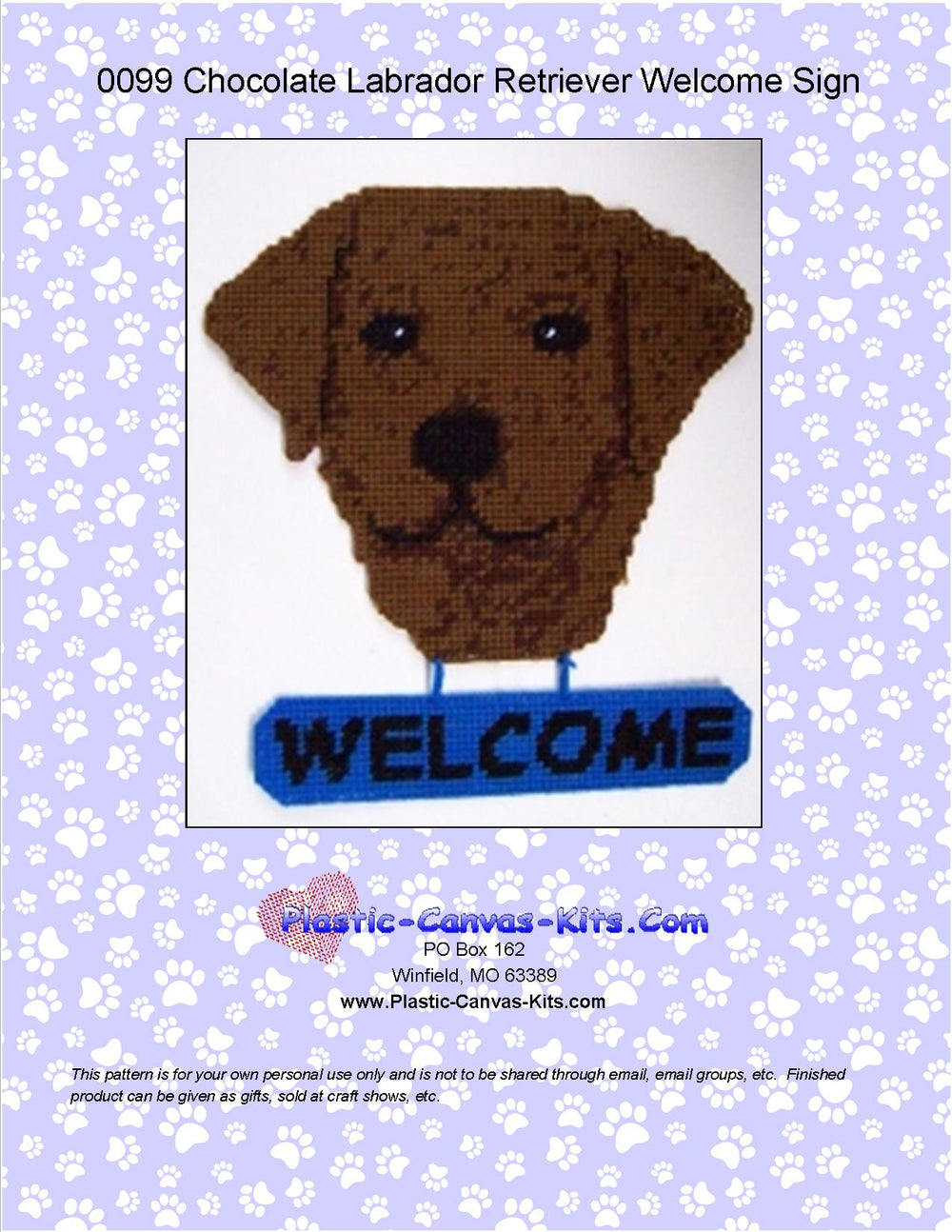 Chocolate Labrador Retriever Welcome Sign