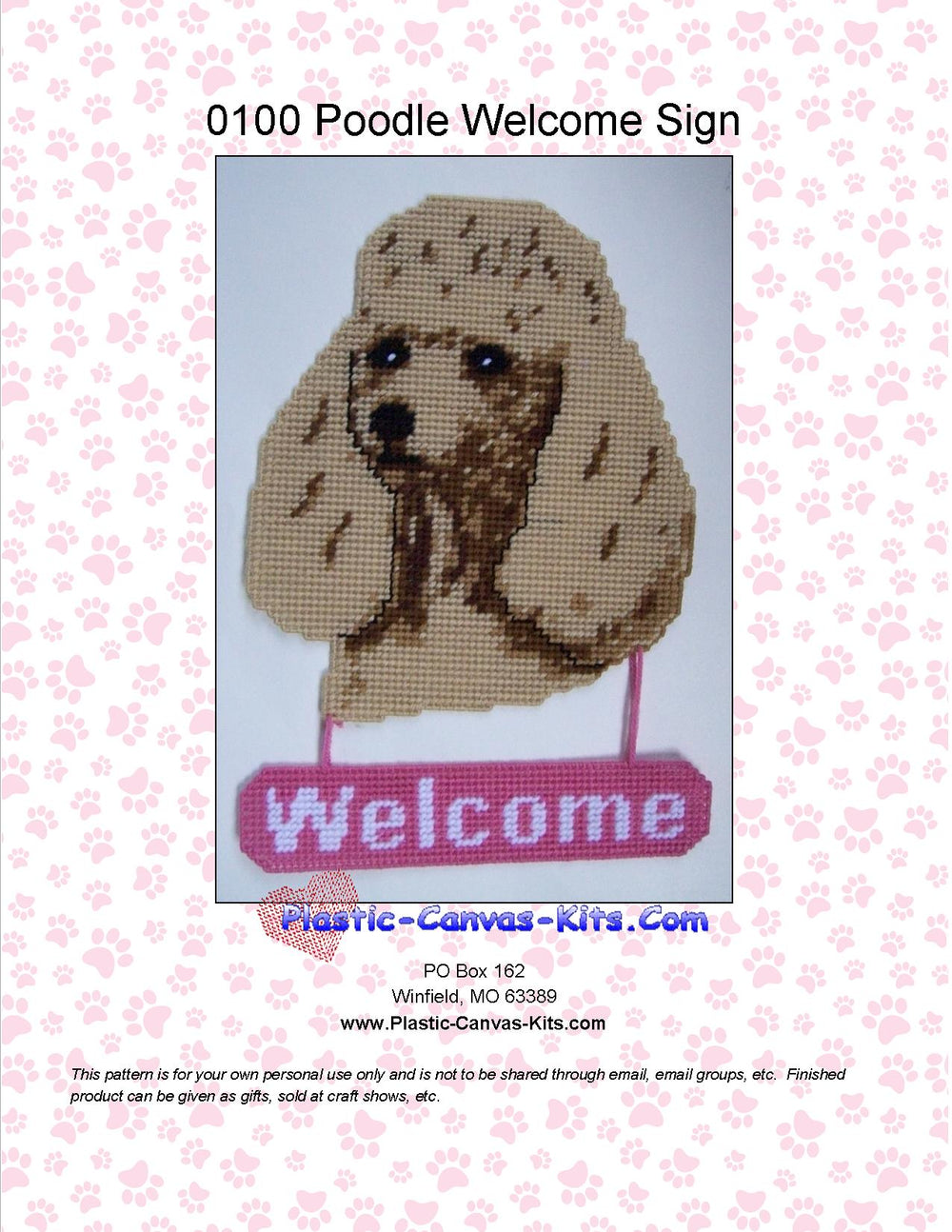 Poodle Welcome Sign
