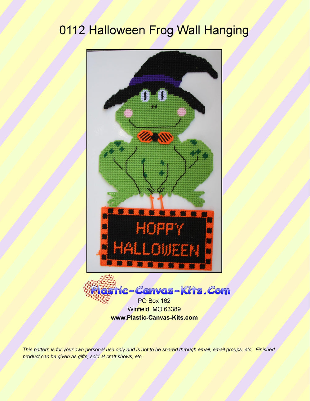 Halloween Frog Wall Hanging