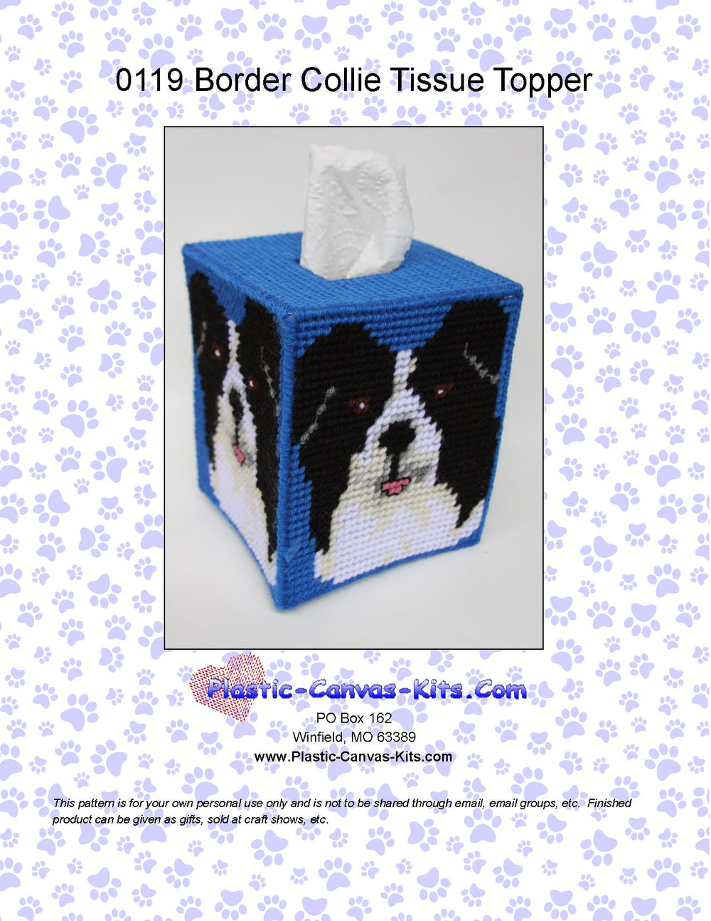 Border Collie Tissue Topper