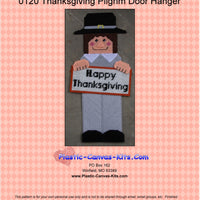 Happy Thanksgiving Pilgrim Door Hanger