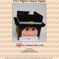 Thanksgiving Pilgrim Face Tissue Topper