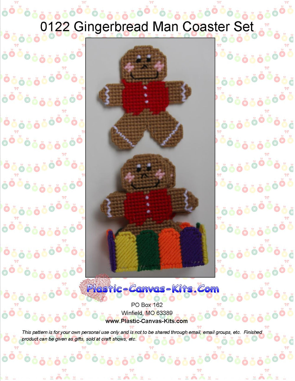 Gingerbread Man Coaster Set