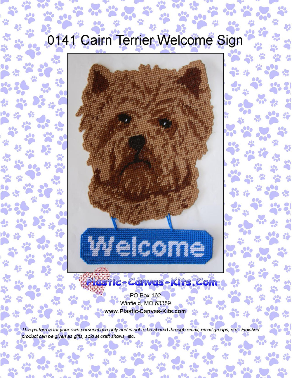 Cairn Terrier Welcome Sign