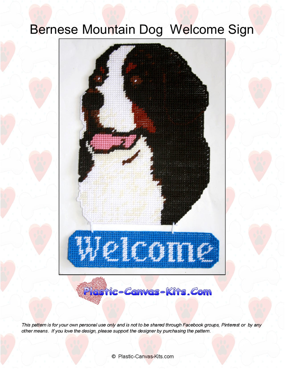 Bernese Mountain Dog Welcome Sign