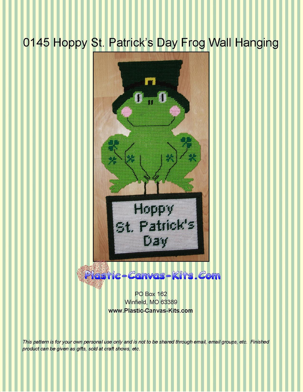 St. Patrick's Day Frog