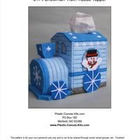 Snowman Train Tissue Topper