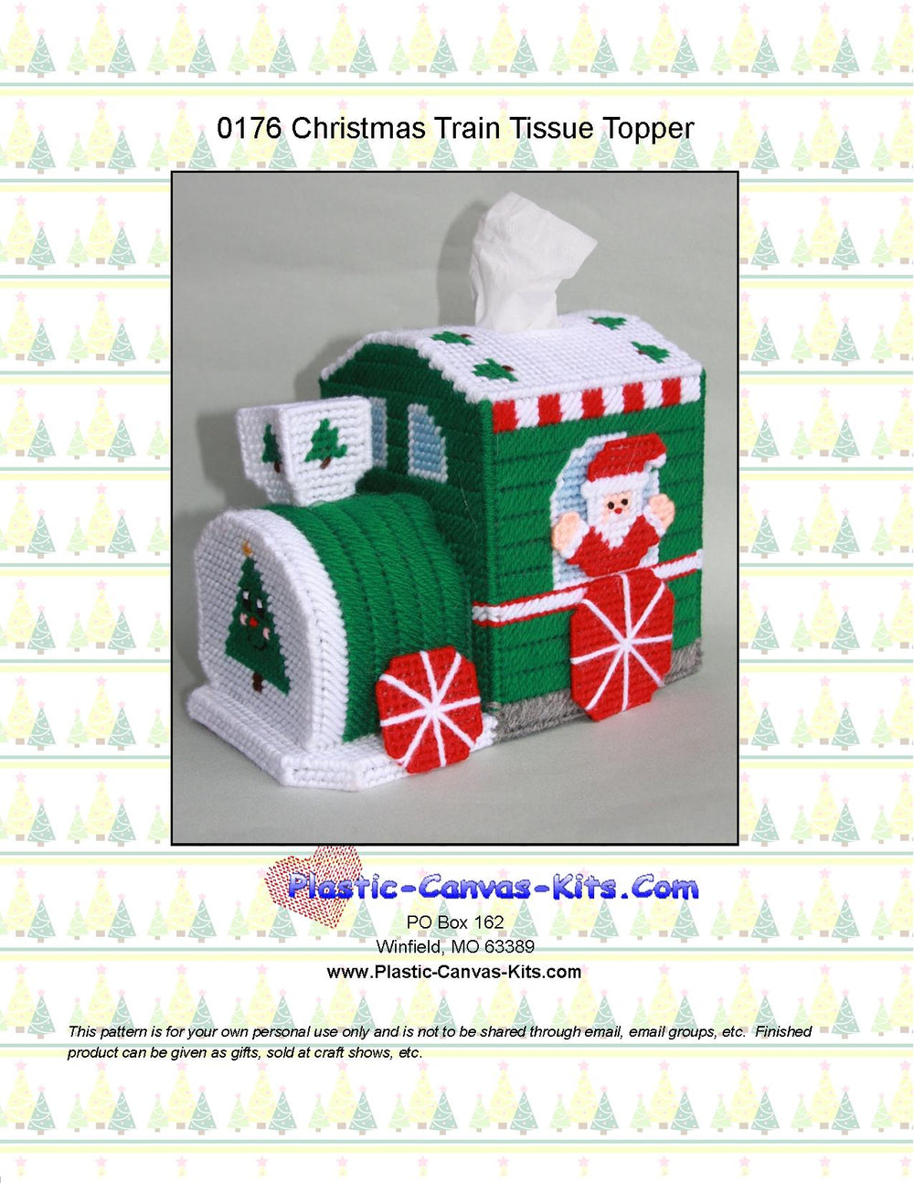 Christmas Train Tissue Topper